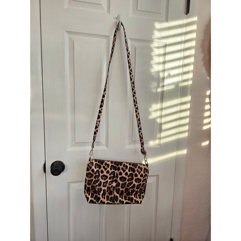 NEW 2 Piece Cheetah Print Purse & Crossbody Set - Picture 9 of 10